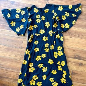 Butterfly sleeve dress